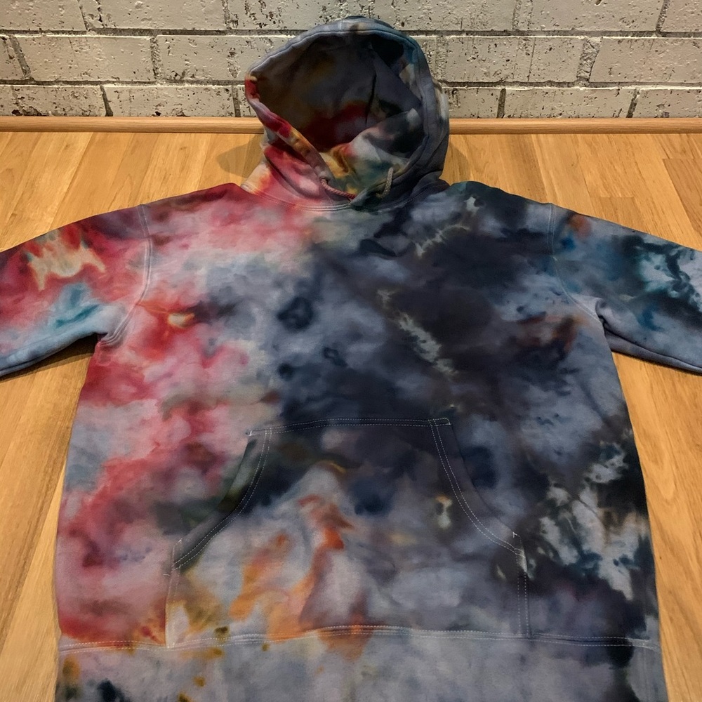 Ice Dye Independent Hoodie Large Tie Dye